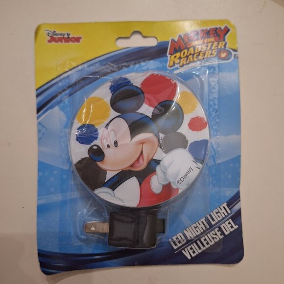 Disney Junior Mickey Mouse LED Night Light Rotating Shade Roadster Racers - Picture 1 of 7